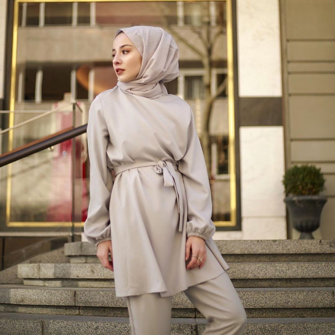 Arab girl Muslim plus size two-piece suit - Chic Angle